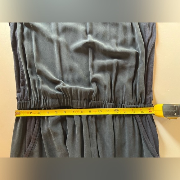 Splendid NWOT Alessandra silk blue jumpsuit sz XL sleeveless elastic waist - Picture 14 of 15